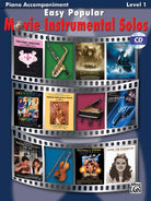Easy Popular Movie Instr Solos Piano Accomp Bk/ola