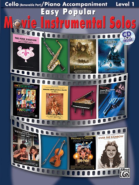 Easy Popular Movie Instr Solos Cello Bk/ola