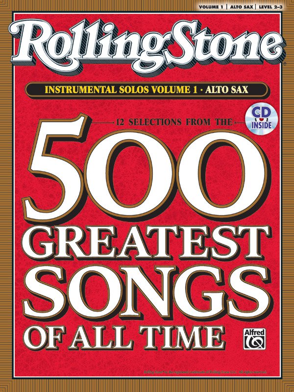 Rolling Stone 500 Greatest Songs Vol 1 Alto Sax Bk/cd