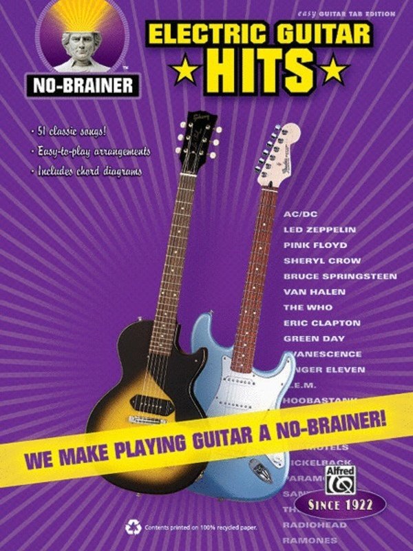 No Brainer Electric Guitar Hits Easy Gtr Tab