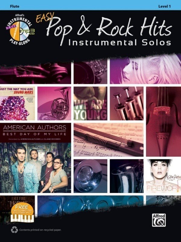Easy Pop & Rock Hits Instrumental Solos Flute Bk/cd