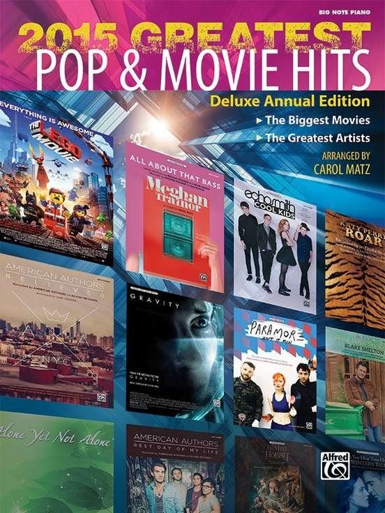 2015 Greatest Pop & Movie Hits Big Note Piano