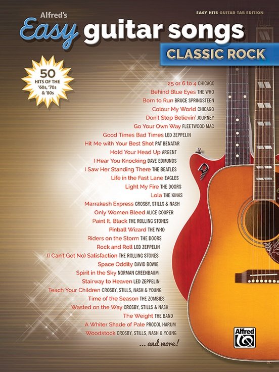 Alfreds Easy Guitar Songs Classic Rock Easy Guitar Tab