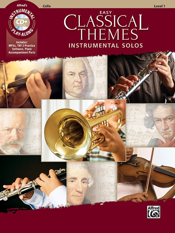 Easy Classical Themes Instrumental Solos for Cello Bk/ola