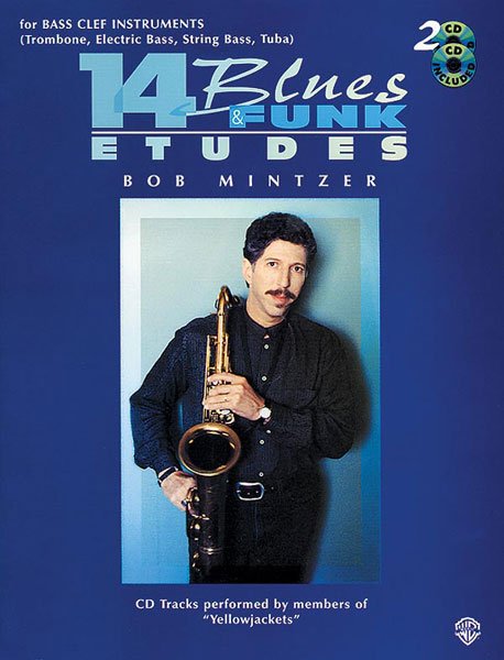 Mintzer - 14 Blues & Funk Etudes Bass Clef Instr Bk/2cds