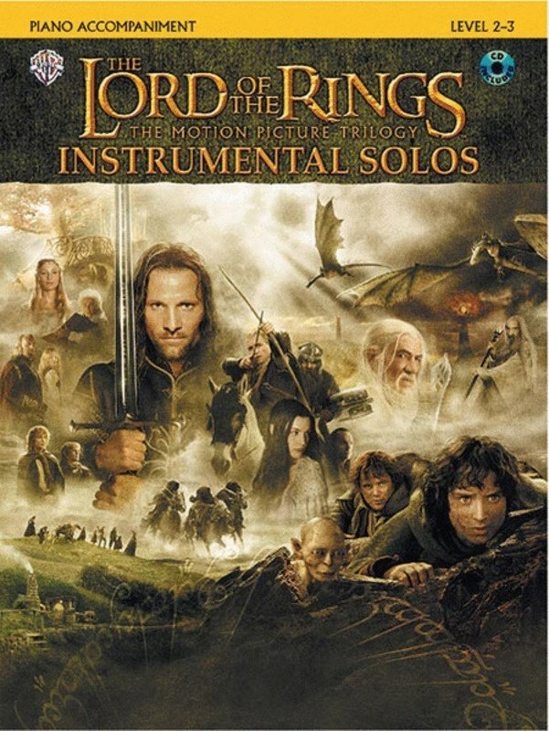 Lord of the Rings Inst Solos Piano Acc Bk/cd