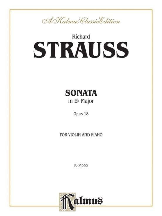 Strauss - Sonata E Flat Major Op 18 for Violin/piano