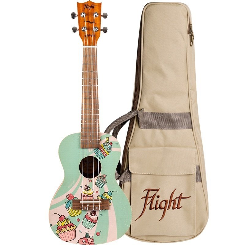 Flight Auc33 Cupcake Concert Ukulele W/bag