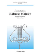 Achron - Hebrew Melody Violin/piano Ed Auer