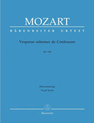 Mozart - Vesperae Solennes De Confessore Vocal Score