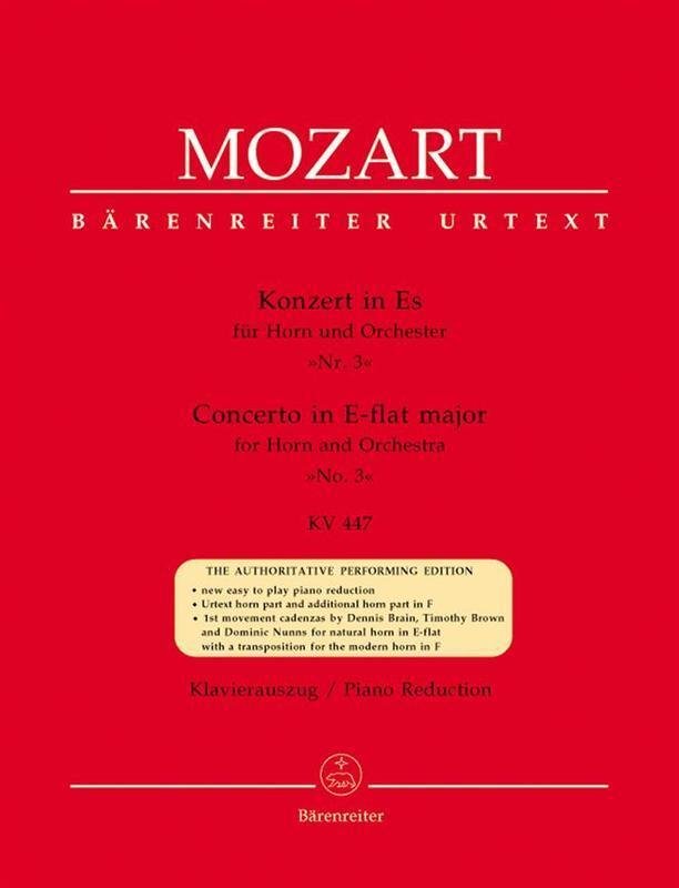 Mozart - Concerto No 3 E Flat K 447 French Horn/piano