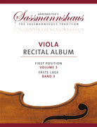 Sassmannshaus Viola Recital Album Vol 3 Viola/piano
