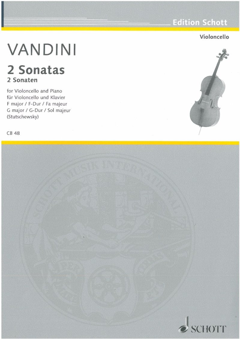 Vandini - 2 Sonatas F & G Cello/piano