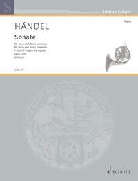 Handel - Sonata F Major Op 1/10 for Horn/basso Continuo