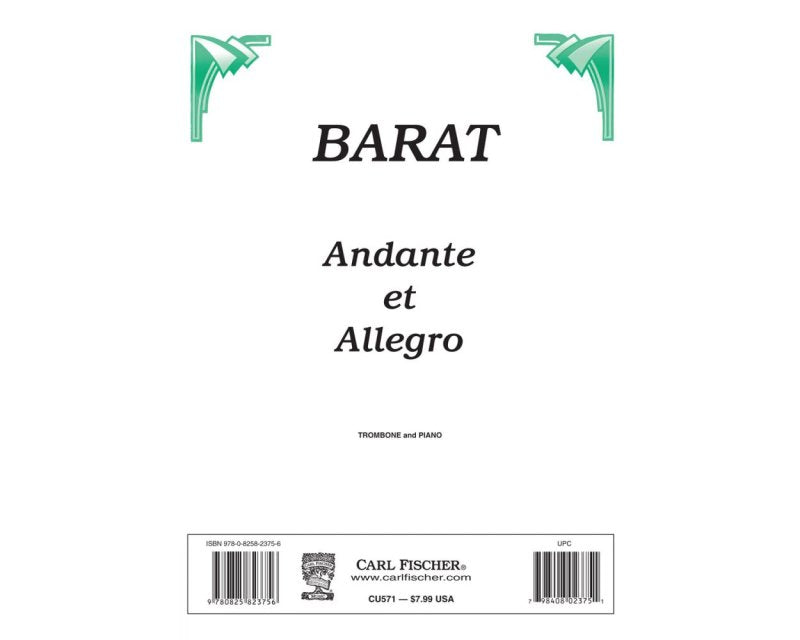Barat - Andante and Allegro Trombone/piano