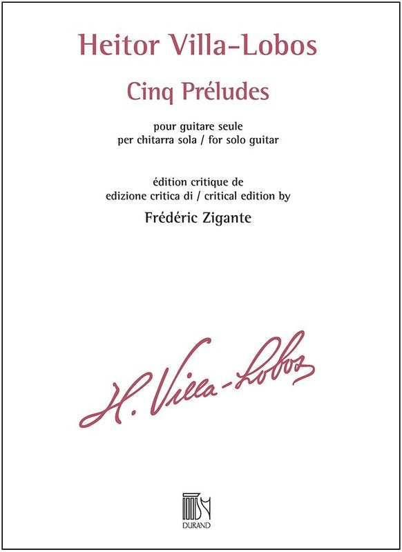 Villa-Lobos - 5 Preludes for Guitar