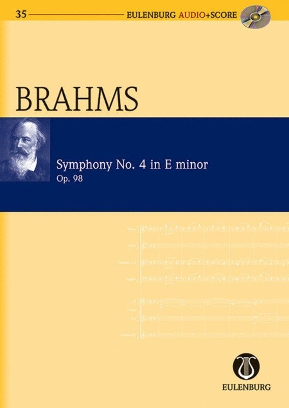 Brahms - Symphony No 4 E Min Op 98 Study Score Bk/cd