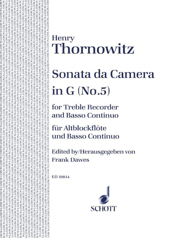Sonata Da Camera No 5 in G Tre/pno
