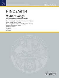 Hindemith - 9 Short Songs for American School Songbooks