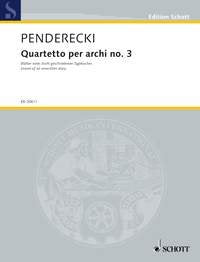 Penderecki - String Quartet No 3 Sc/pts