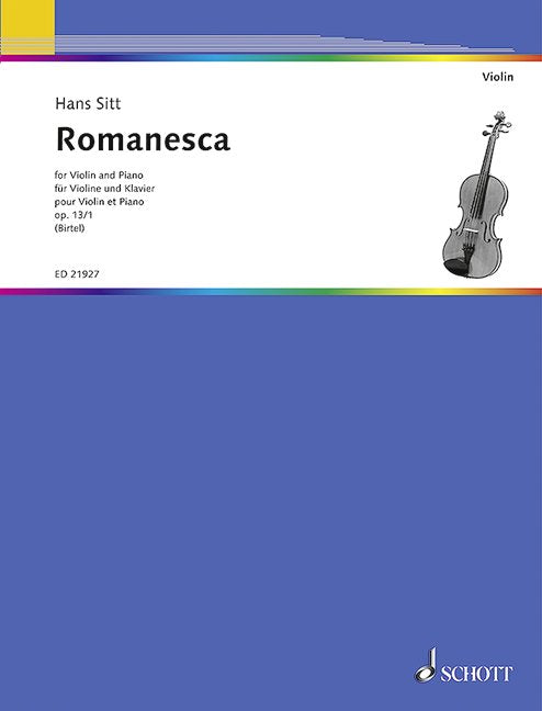 Sitt - Romanesca Op 13 No 1 for Violin and Piano