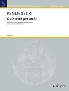Penderecki - Quintetto Per Archi Sc/pts
