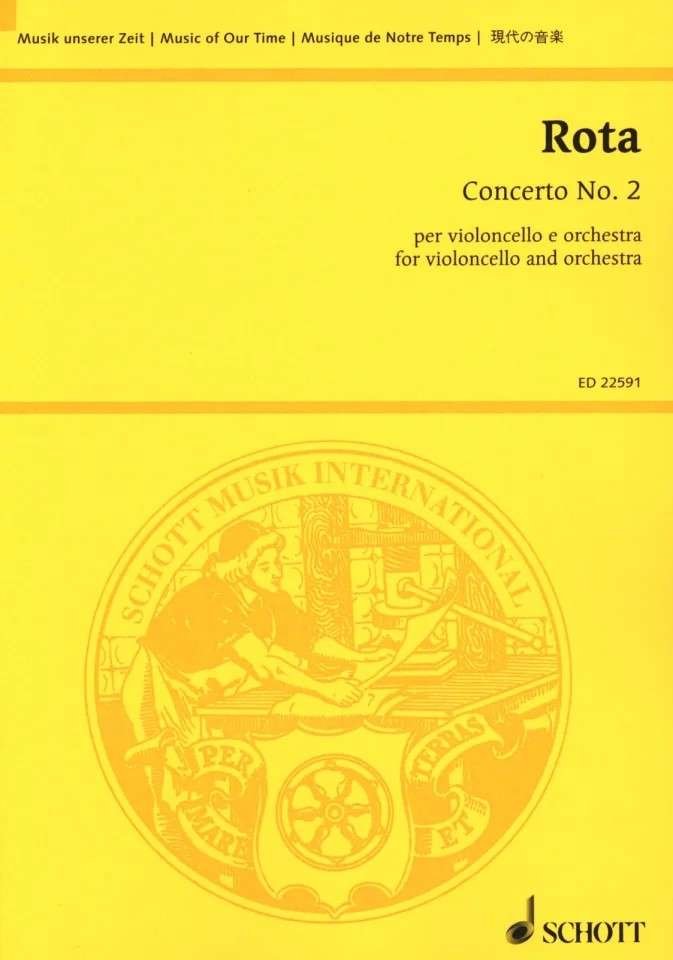 Rota - Concerto No 2 for Cello/orchestra Study Score