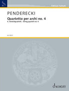Penderecki - String Quartet No 4 Sc/pts