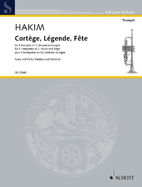 Hakim - Cortege Legende Fete 3 Trumpets/timpani/organ