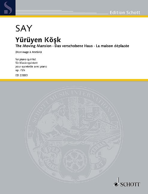 Say - Yuruyen Kosk Op 72b Piano Quintet Sc/pts