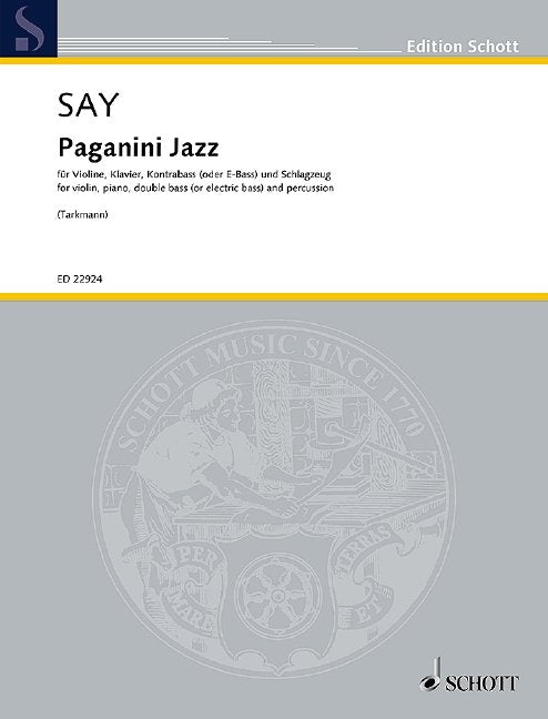 Say - Paganini Jazz Op 5c Violin/piano/bass/percussion