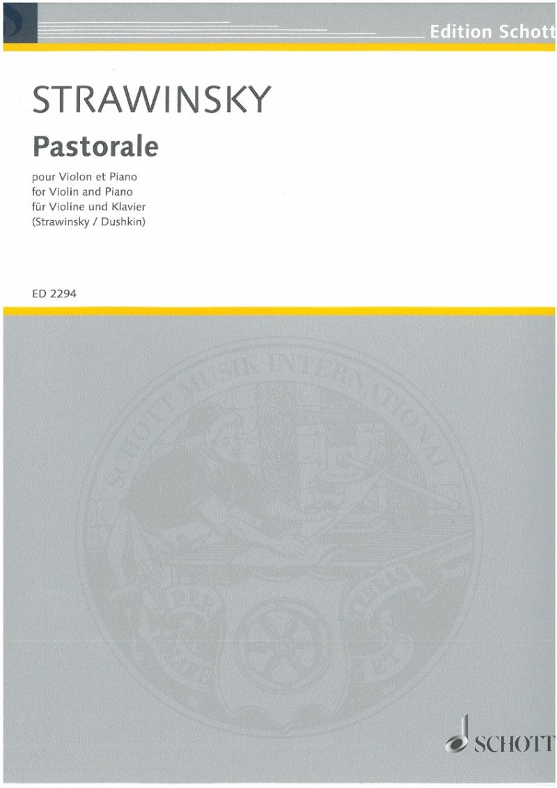 Stravinsky - Pastorale Violin/piano