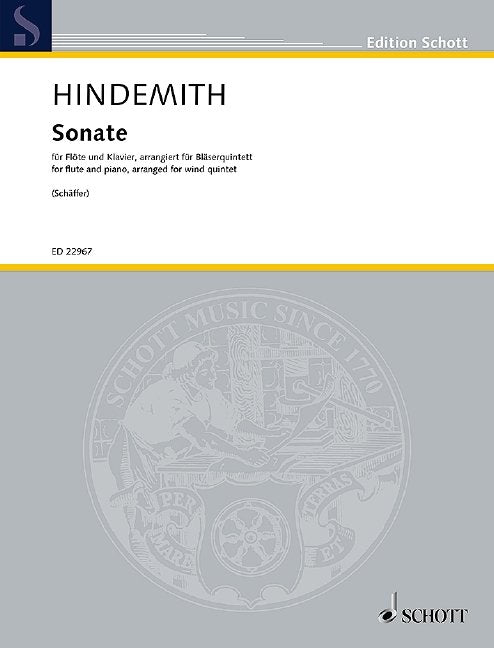 Hindemith - Flute Sonata Arranged Wind Quintet Sc/pts
