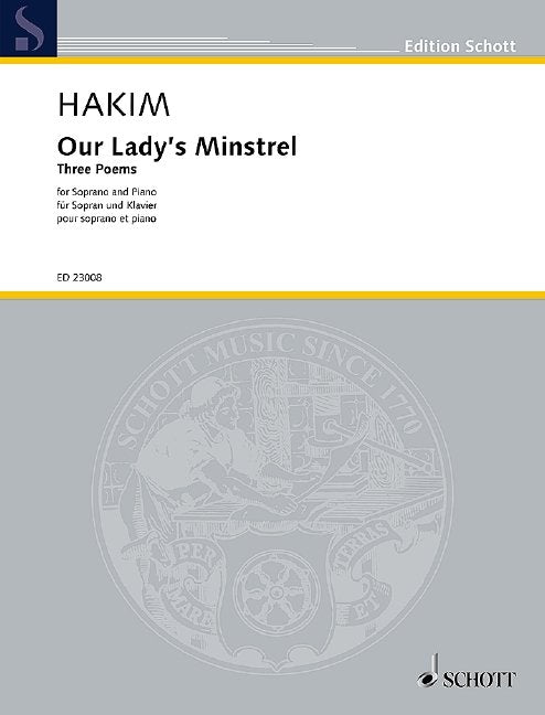 Hakim - Our Ladys Minstrel Soprano/piano