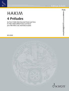 Hakim - 4 Preludes for Flute (treble Recorder/txistu)/piano