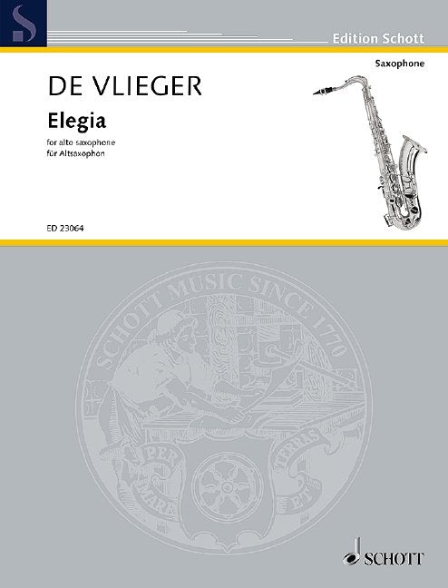 Vlieger - Elegia for Alto Sax/piano