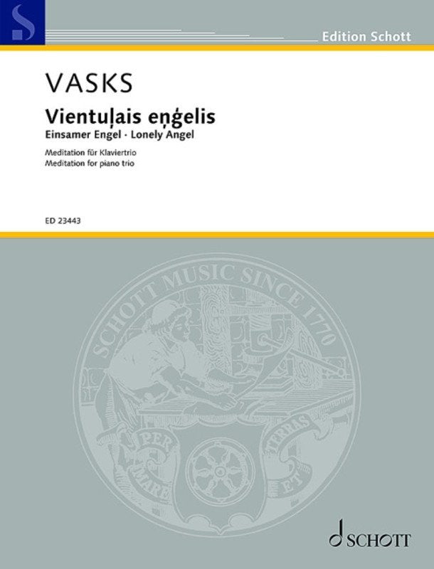 Vasks - Vientulais Engelis for Piano Trio Sc/pts
