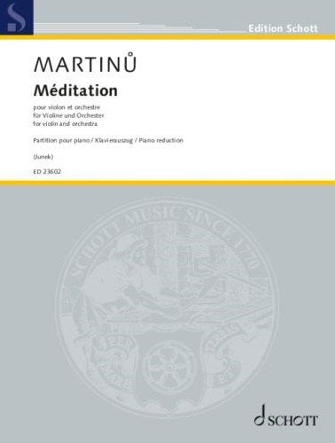 Martinu - Meditation for Violin/piano