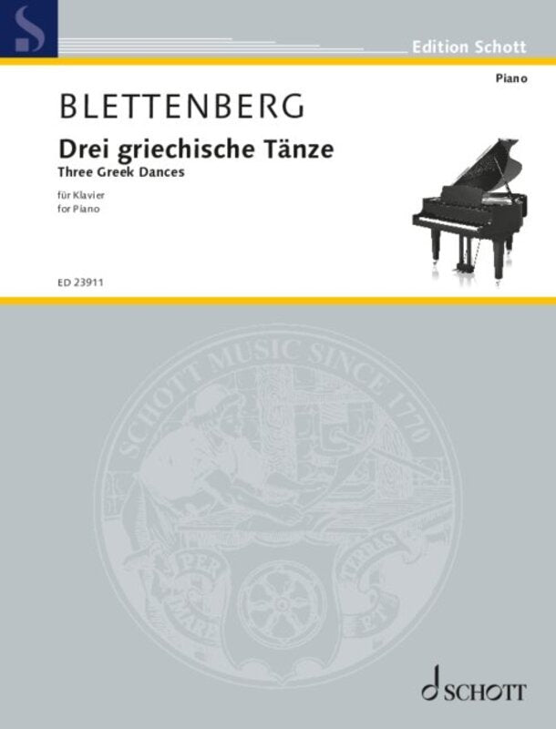 Blettenberg - 3 Greek Dances for Piano