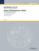 Korngold - 9 Shakespeare Songs Op 29 Op 31 High Voice/piano
