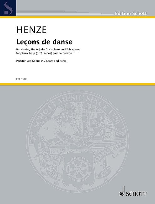 Henze - Lecons De Danse Piano/harp/percussion Sc/pts