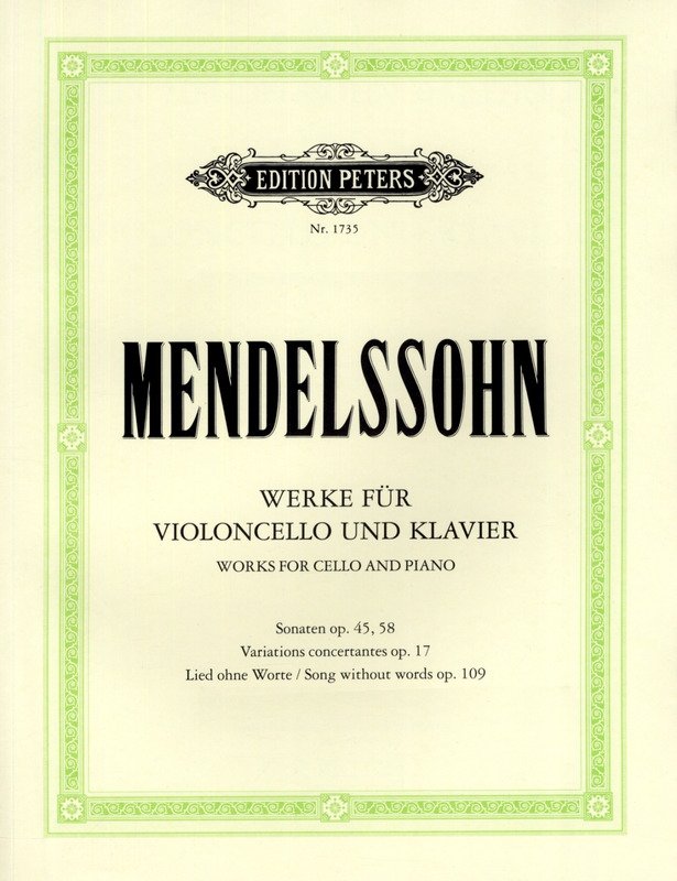 Mendelssohn - Original Compositions Cello/piano