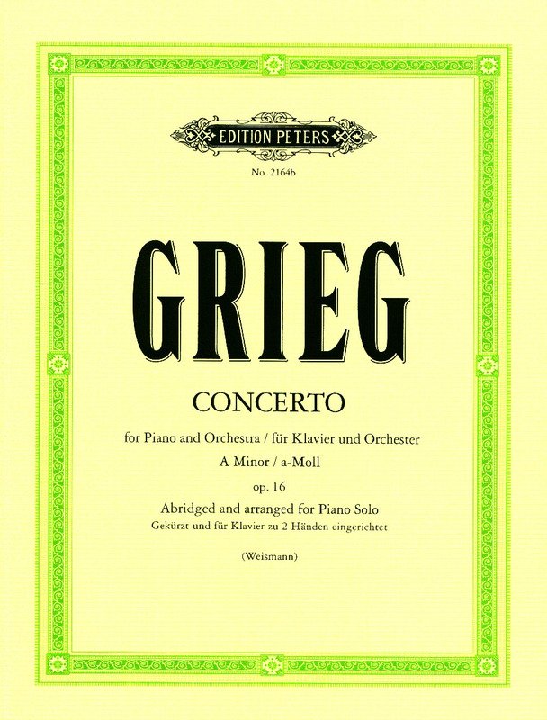 Grieg - Concerto a Minor Op 16 Piano Solo Abridged