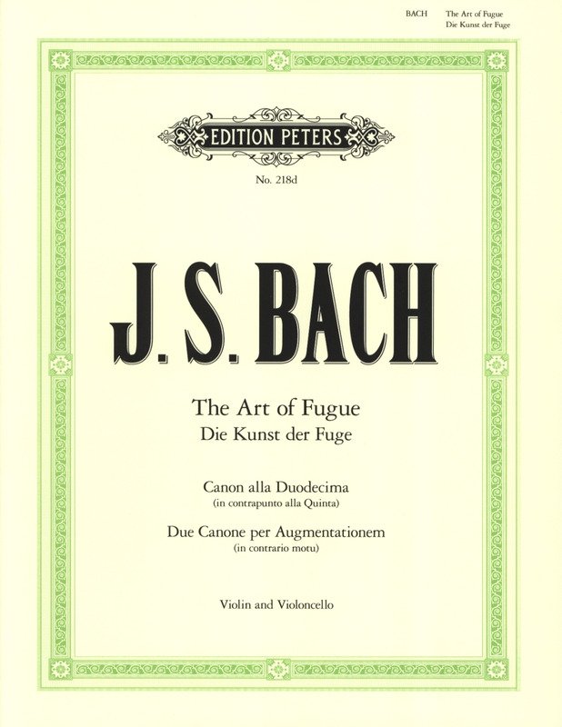 Art of the Fugue Canons 14 and 17 Vln/vc