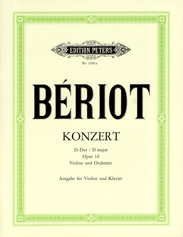 Concerto No 1 Op 16 D Vln Pno