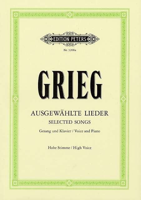 Grieg - Album of 60 Selected Songs High Voice