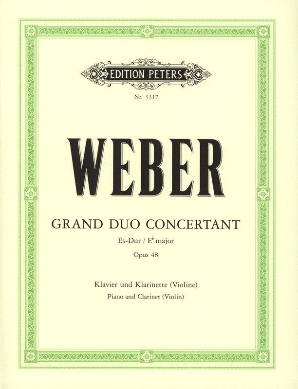 Weber - Grand Duo Concertant Op 48 Clarinet/piano