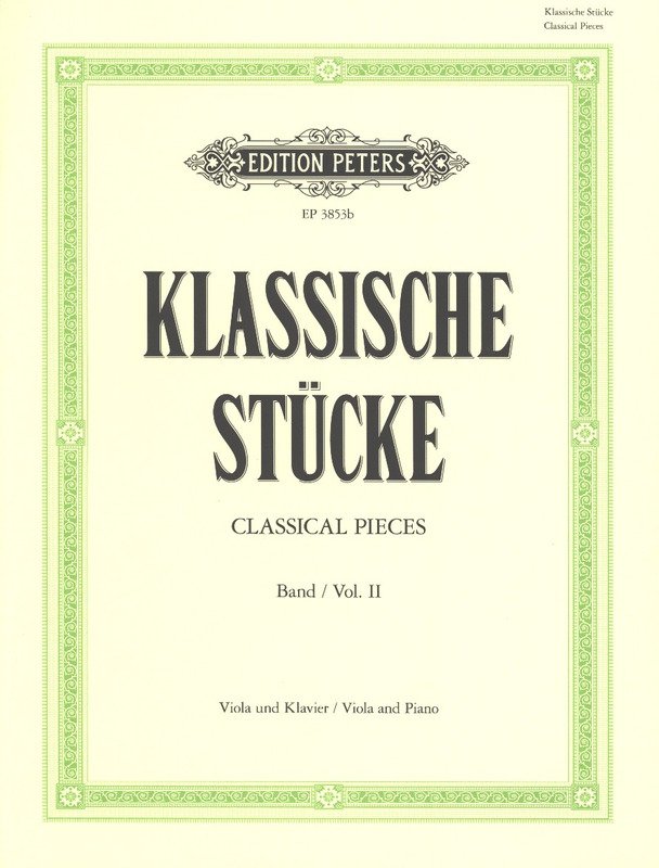 Classical Pieces Vol 2 Viola/piano Ed Klengel