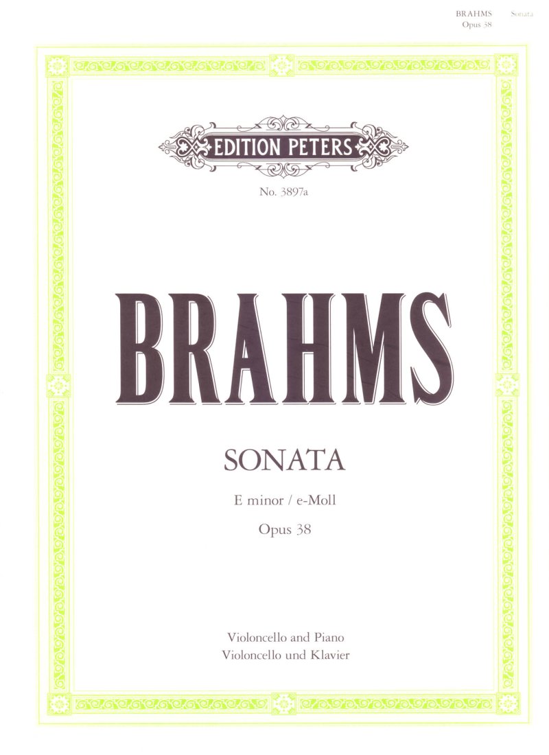 Brahms - Sonata No 1 E Minor Op 38 for Cello/piano