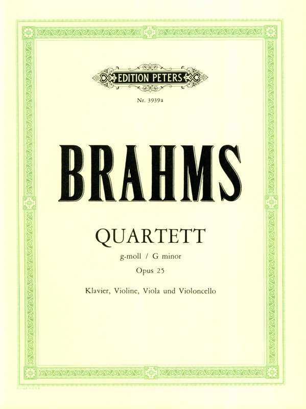 Brahms - Piano Quartet No 1 Op 25 G Min Pno/vln/vla/vc